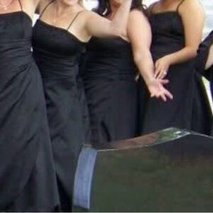 David's Bridal Elegant Black Strapless Dress size 16